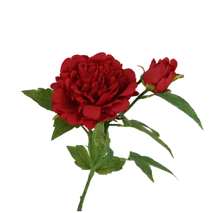 2 têtes de fleurs artificielles pivoine hydratante vraie touche fausses