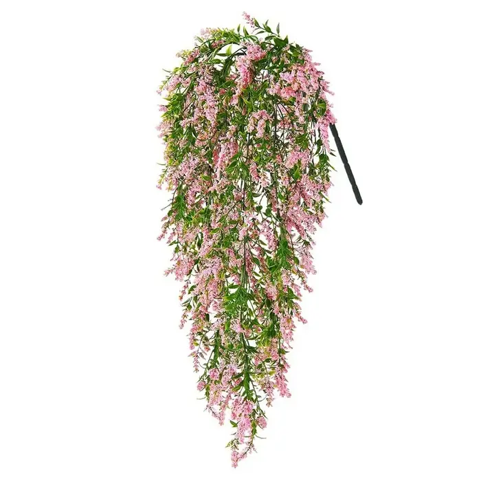 Guirlande de fleurs artificielles multicolores en glycine, couleur lavande, fausse plante fleurie, f