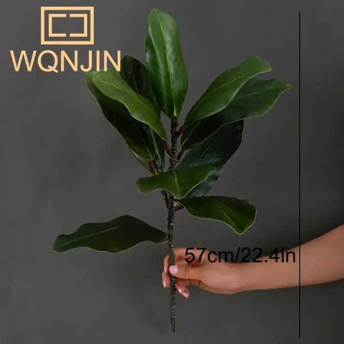 1 pièce Plante verte artificielle en forme de feuille d'orchidée jade pour la décoration de la maison