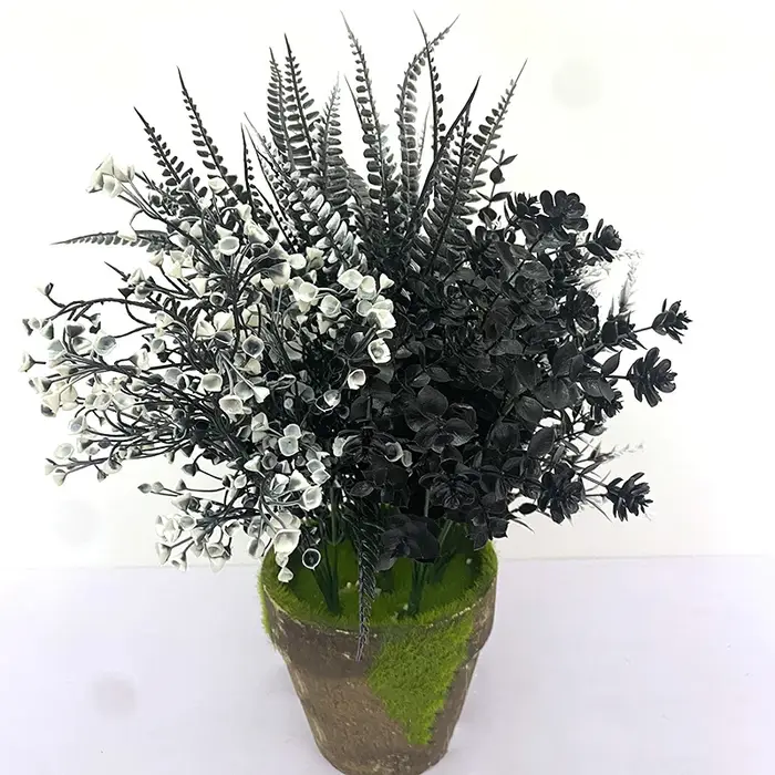 Plante Artificielle Noire d'Halloween