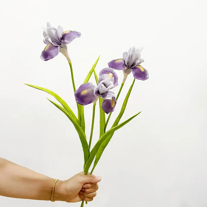 Fleurs d'iris artificielles de haute qualité de 21