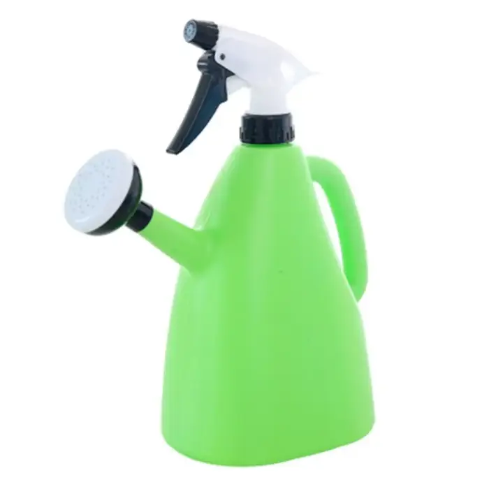 Arrosoir 2 en 1 en plastique avec pulvérisateur à pression réglable pour plantes de jardin et fleurs d'intérieur