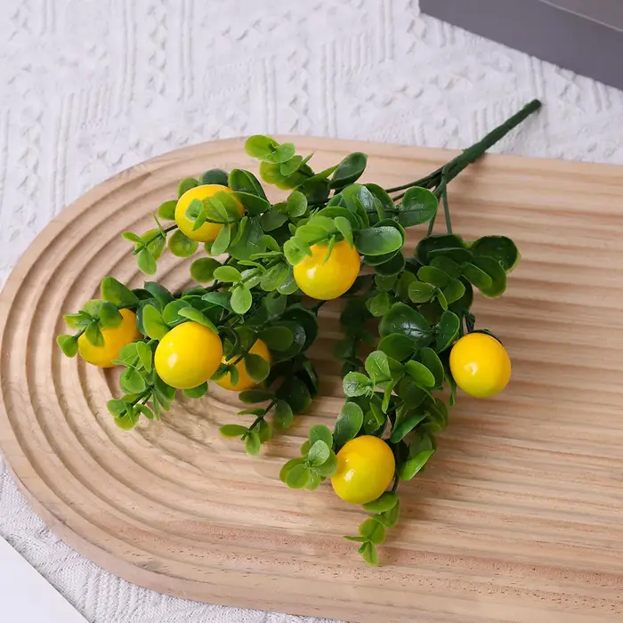Branche de fleurs artificielles en eucalyptus citronné de 30 cm pour la décoration de la maison