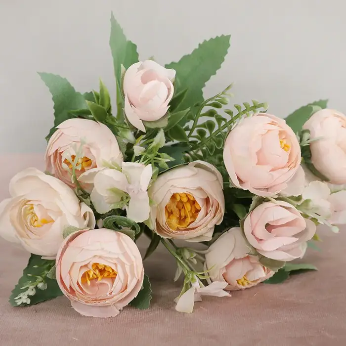 Vases de roses à thé multicolores pour décoration de maison