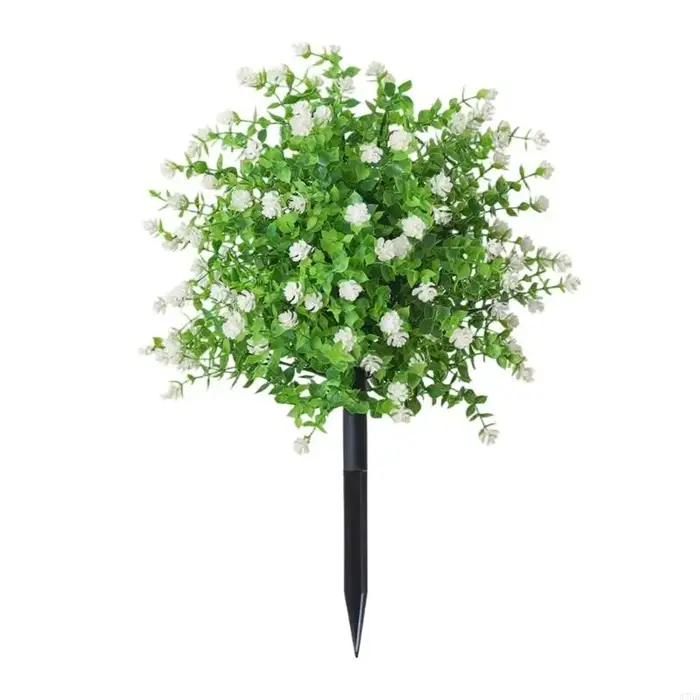 Feuilles fleurs réalistes, plante verte artificielle avec piquet pour jardin, Patio, porche, cour, d