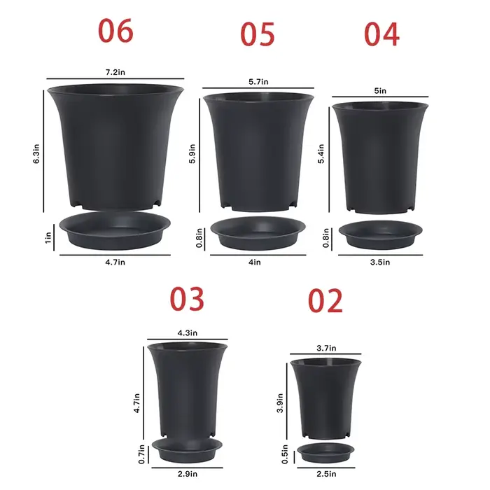 Pots polyvalents noirs taille haute