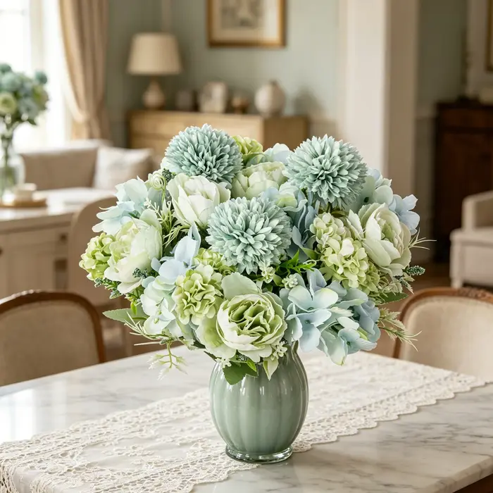 Fleurs Artificielles en Soie Pivoine Hortensia pour Festival