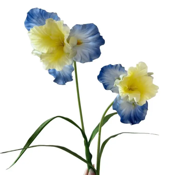 Fleur d'iris artificielle violette en PU