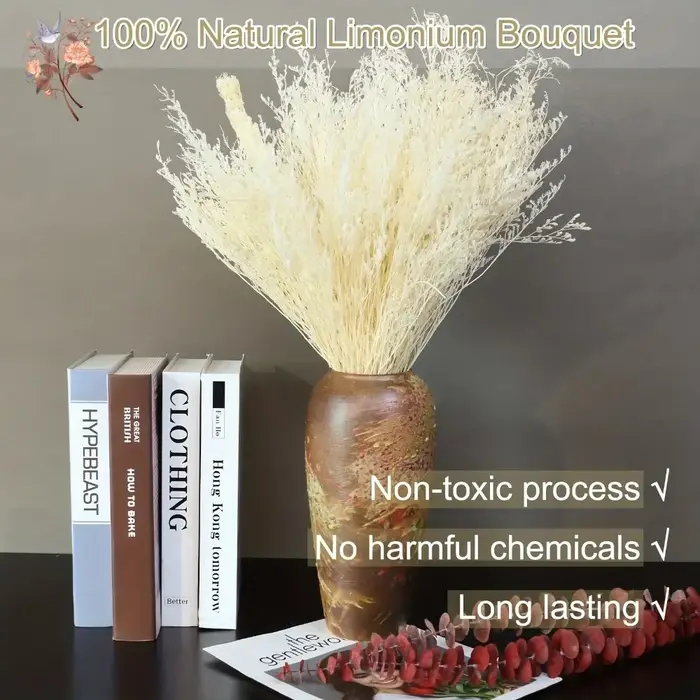 Bouquet de limonium naturel conservé