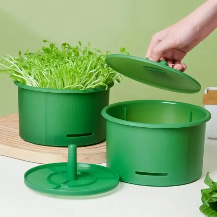 Pots de pépinière en plastique pour germes de haricots
