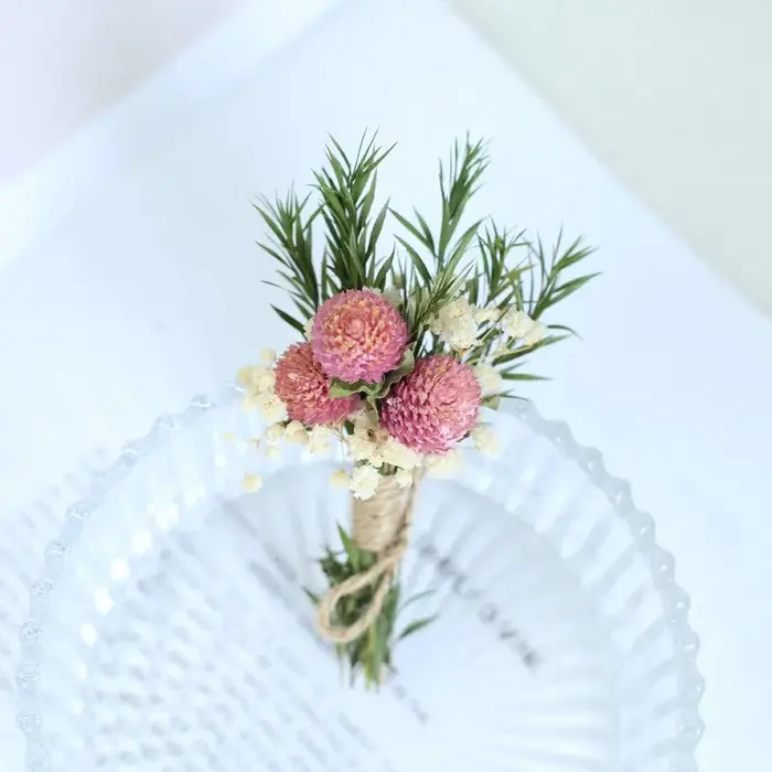 Mini fleur éternelle de forêt, véritable fleur séchée, broche de mariage, Bouquet, Bracelet, matéria