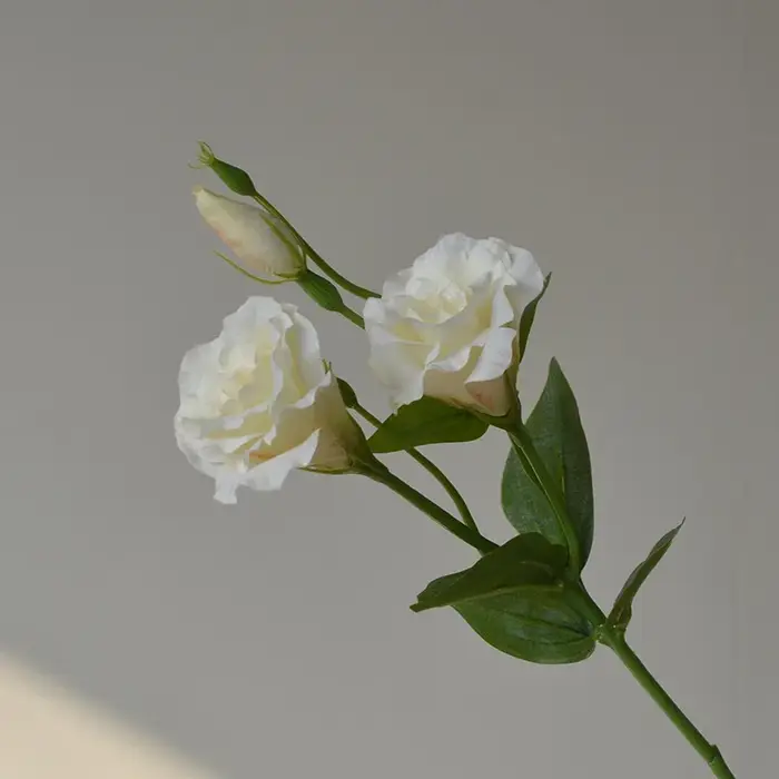 Bouquet de fleurs artificielles en soie, 5 pièces, 3 têtes d'Eustoma, décor de mariage, Arrangement
