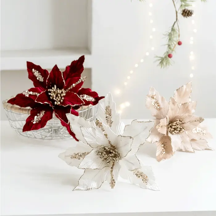 Fleur de Noël artificielle de haute qualité