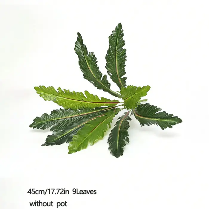 Plantes artificielles de fougère tropicales vertes de 45-50 cm, fausses palmiers persans, feuilles e