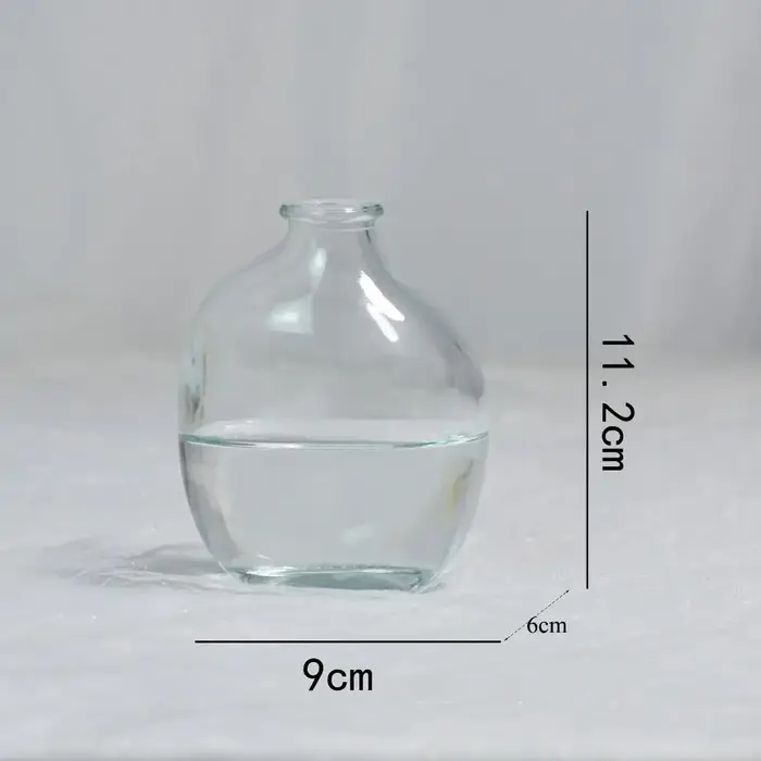 Vase à fleurs rétro tendance en verre, mini vase irrégulier, dégradé de couleurs, accessoires de déc