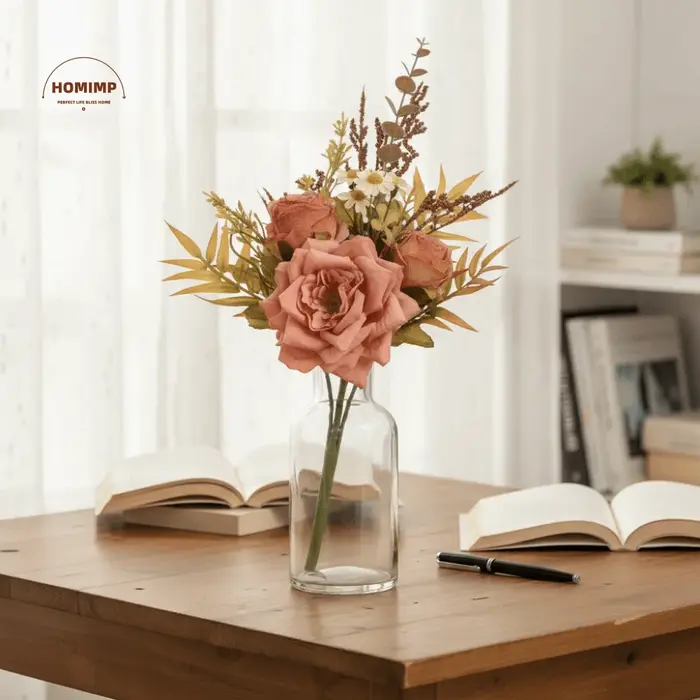 Bouquet de fleurs artificielles au toucher réel