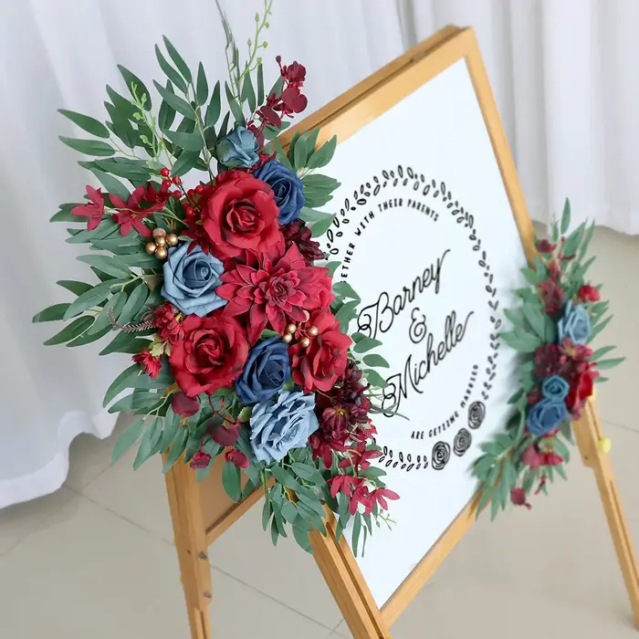 Yannew-Fleurs de signe de bienvenue de mariage
