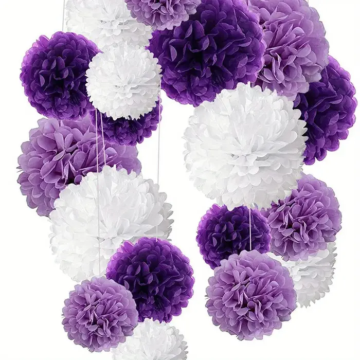 Boules de fleurs en papier festives, Kit de décoration vibrante pour mariages et anniversaires, reha