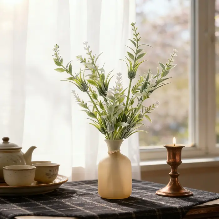 8 Têtes Fleurs Artificielles En Plastique Lavande De Mariage Décoratives Couronnes Homr Vase pour Maison Scrapbook Saint Valentin