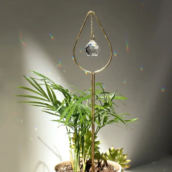 Piquets de plantation en cristal, décoration de jardin, lot de 3