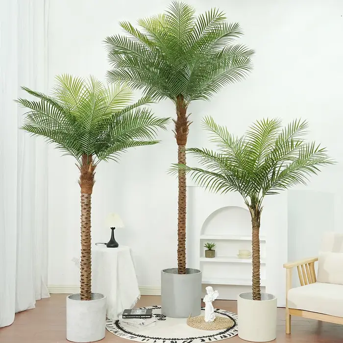 Grand palmier artificiel vert décoré de 140 cm à 240 cm pour la décoration de sols de maisons