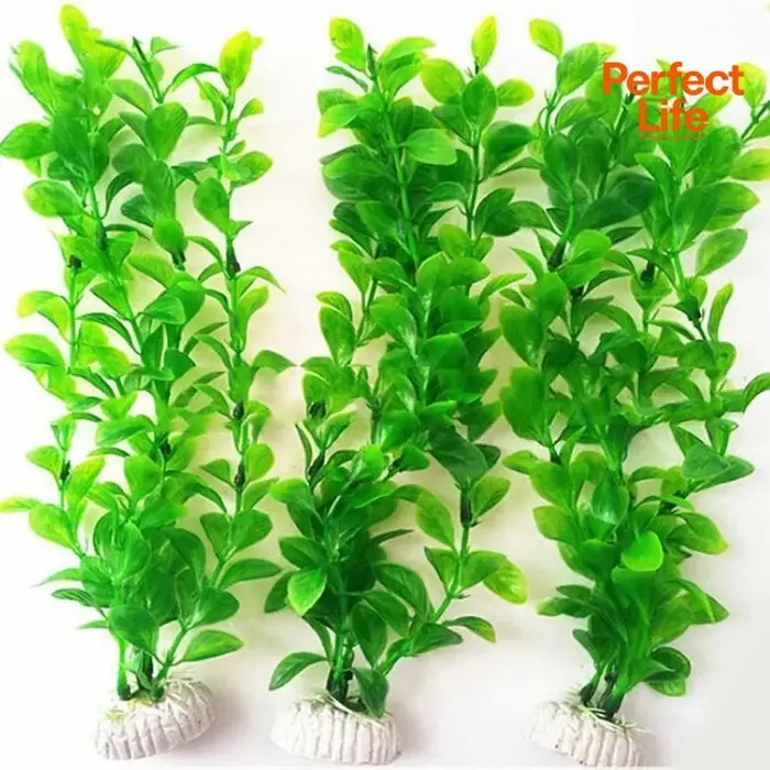 Plantes d'ornement d'aquarium d'herbe artificielle plante d'eau en plastique pour accessoires
