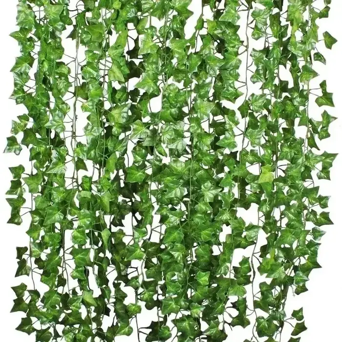 Guirlande de feuilles de lierre artificielles vertes