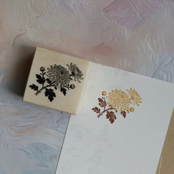 Ensemble de tampons en bois d'érable « Douze Dieux des Fleurs » – Matériel végétal pour la décoration de journaux, cadeaux, scrapbooking, bricolage et papeterie