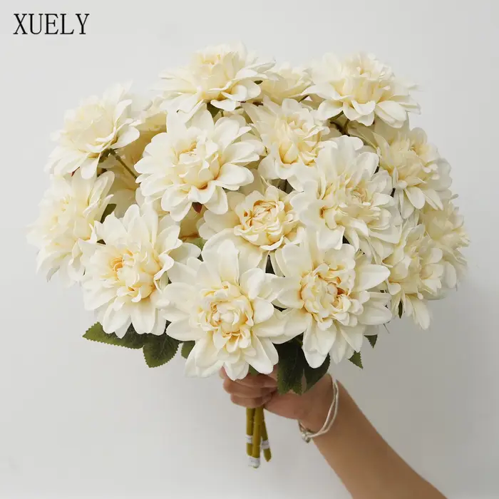 Fleur artificielle XUELY X8413 Dahlia pour arrangement floral
