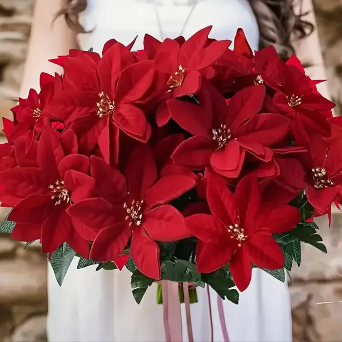 Bouquets de fleurs de noël artificielles