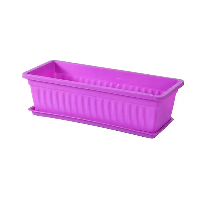 Pots de fleurs rectangulaires en plastique respirant