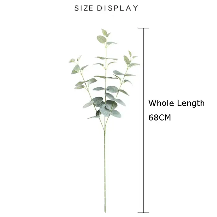 Plantes artificielles longues feuilles d'eucalyptus vertes