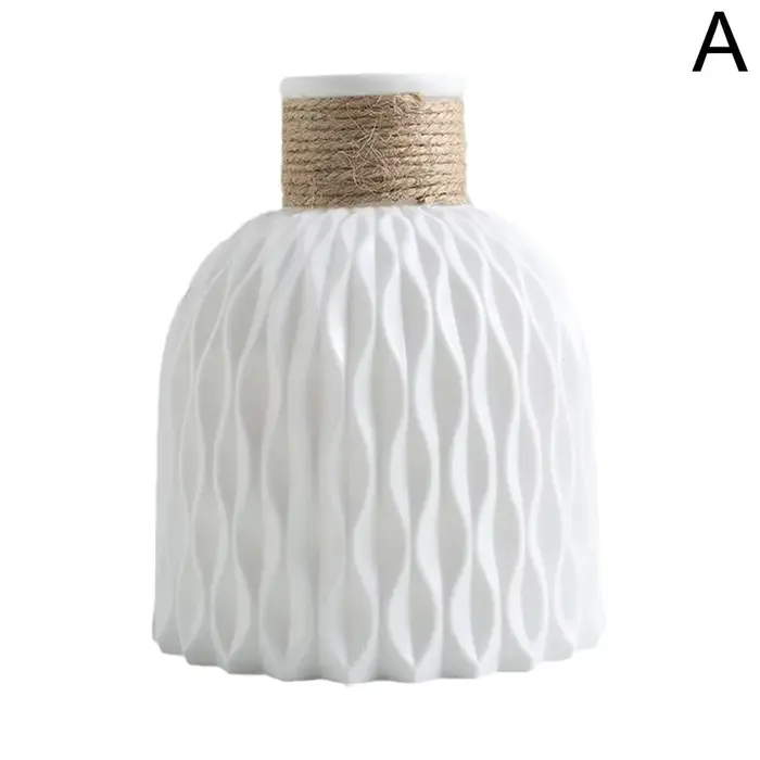 Vase à fleurs en plastique avec UL, pot de fleurs bricolage, porcelaine de salon, articles de fleurs