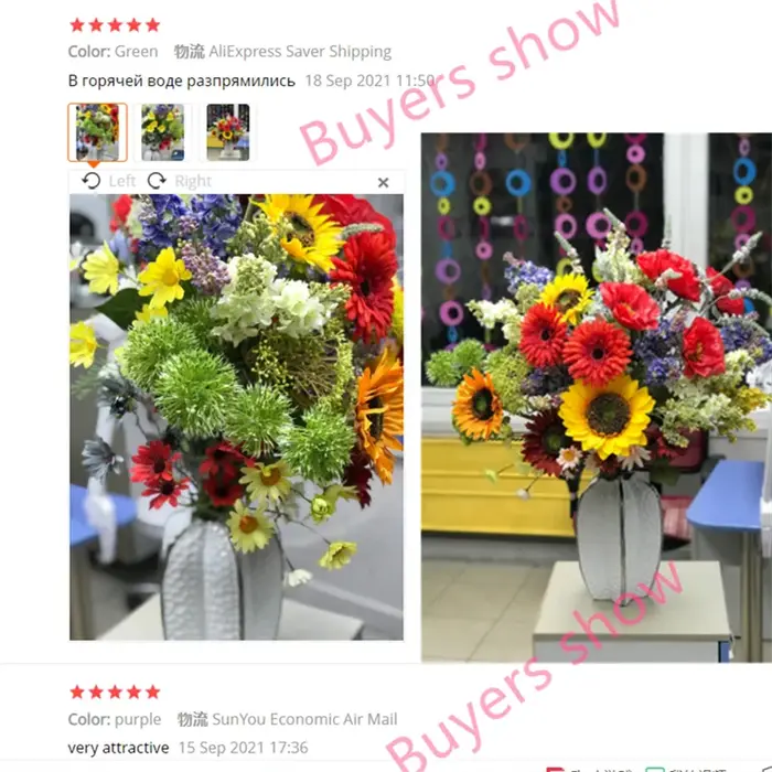Bouquet de pissenlits artificiels pour la décoration intérieure