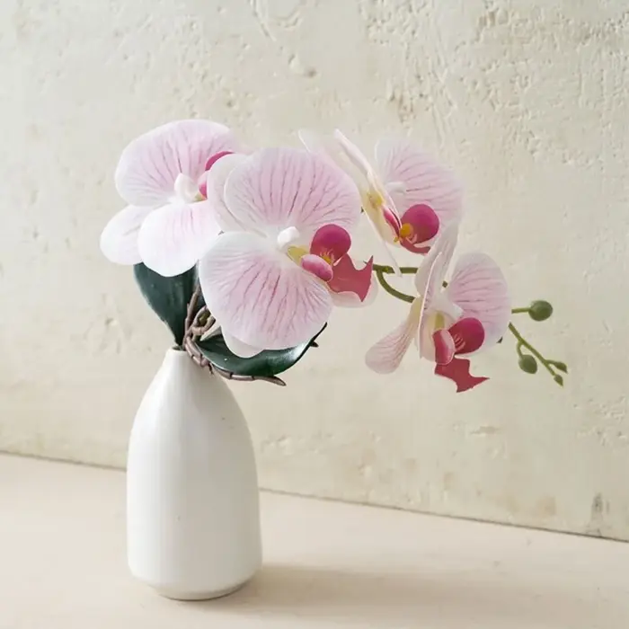 Orchidées Phalaenopsis artificielles réalistes en tissu