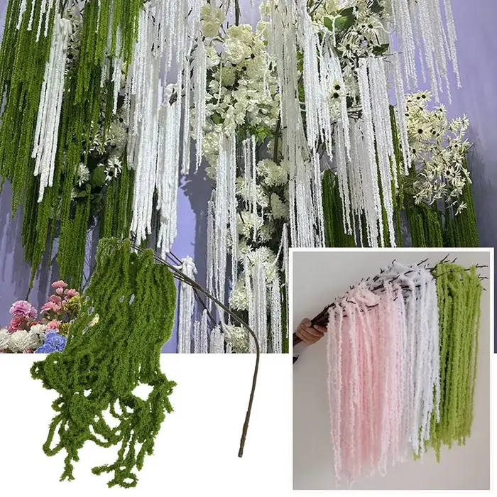 Beau cadeau multicolore Amaranthus artificiel suspendu plante fil ornement