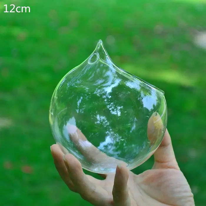 Boule suspendue créative en verre transparent