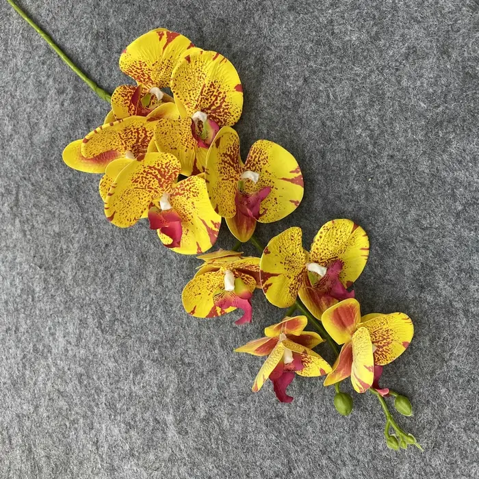 Nouvelle fleur artificielle 9 têtes orchidée papillon longue branche pour salon décor de mariage Table d'hôtel vraie touche faux Floral