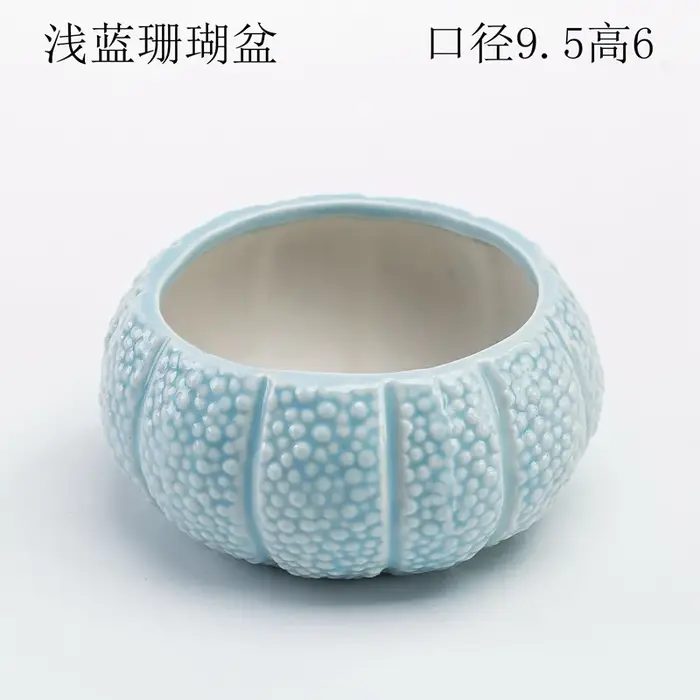 Pot de fleurs miniature en forme de baleine et de coquillage
