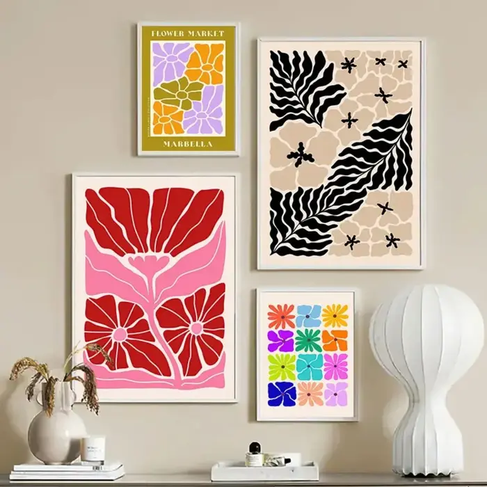 Affiches et impressions abstraites de fleurs
