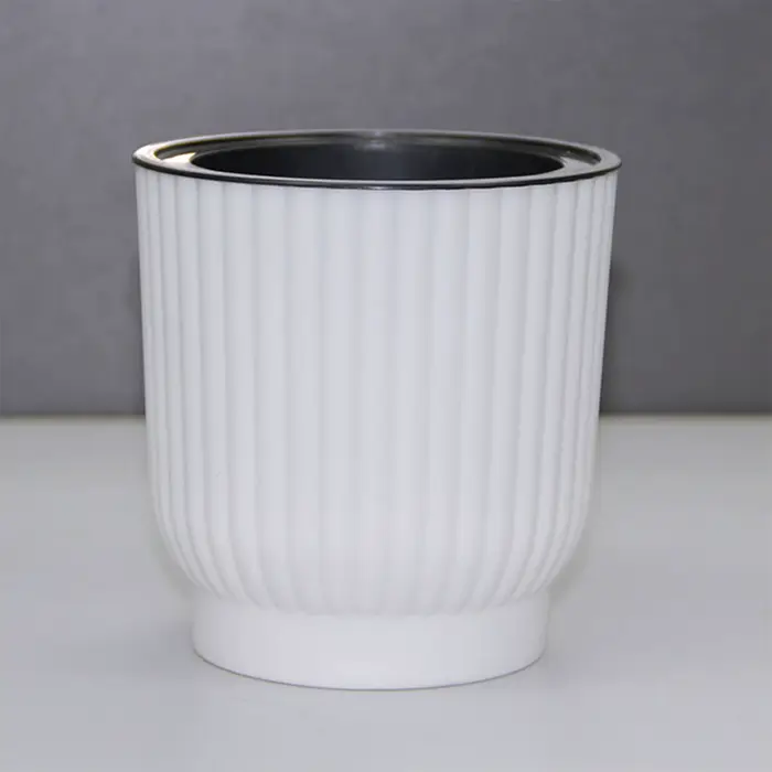 Pot de fleur rond blanc pour plantes