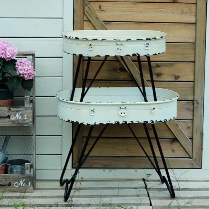 Support de fleurs en fer Vintage