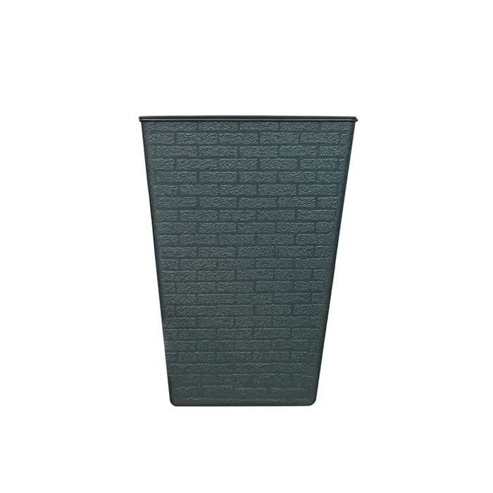 Grand pot de fleurs imitation métal plastique