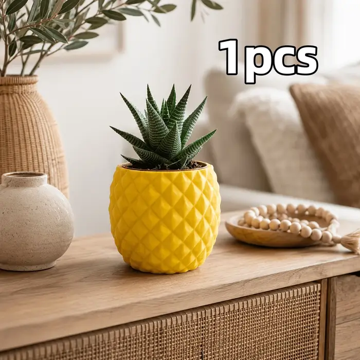 Ensemble de 3/1 pièces de pots à fleurs créatifs en forme d'ananas (pot non inclus) – Mini pot de pl