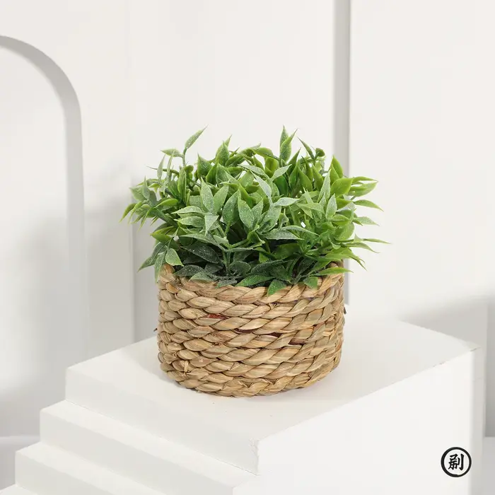XIYA fleur vert plantes artificielles Eucalyptus herbe tissé petites