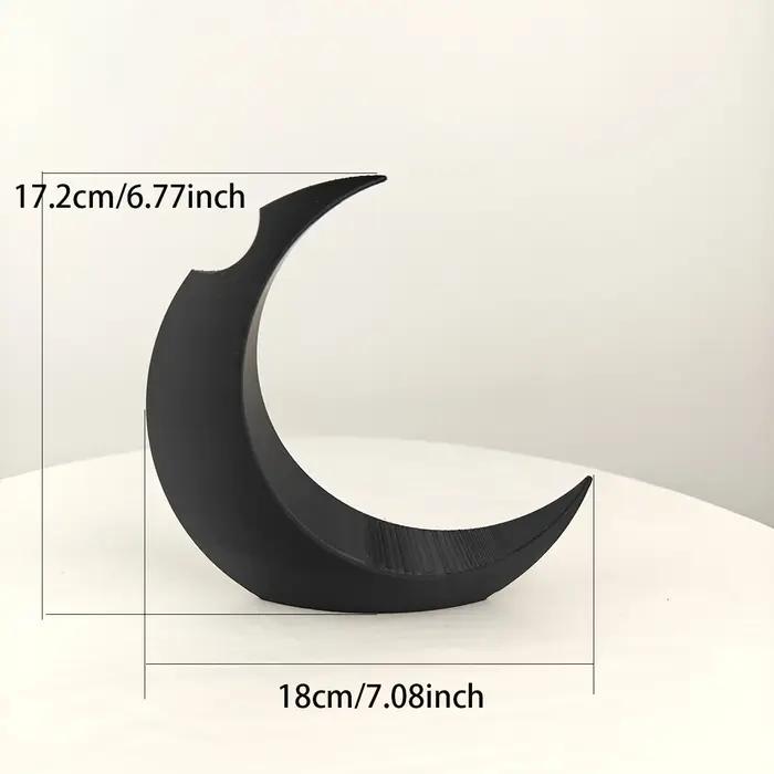 Vase de lune gothique imprimé en 3D, ornement décoratif de Style foncé pour fleurs séchées, parfait 