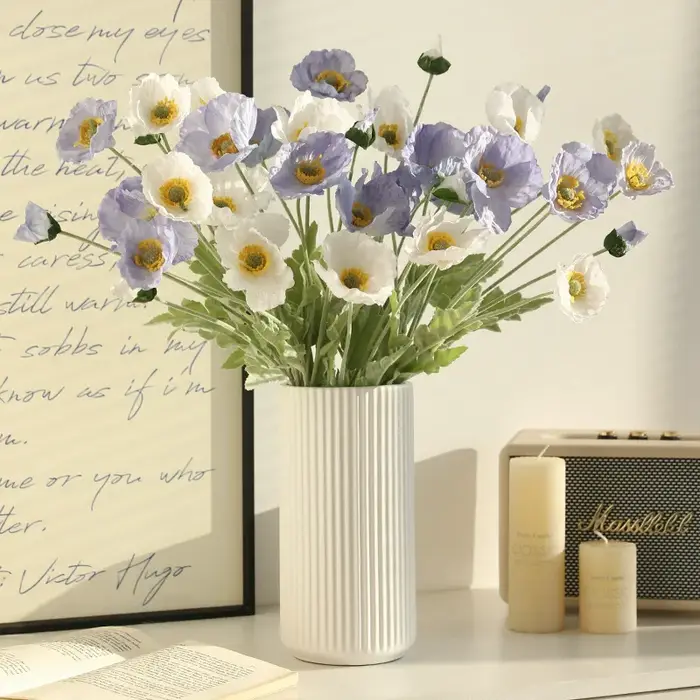 Fleur de coquelicot de maïs en soie 60cm