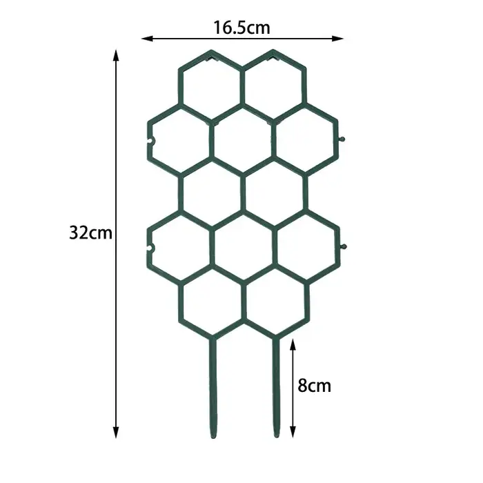 Treillis pour plantes en forme de nid d'abeille, support de grimpement antirouille pour plantes en p