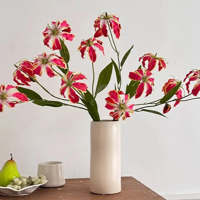 Gloriosa – fleur artificielle de flamme de lys