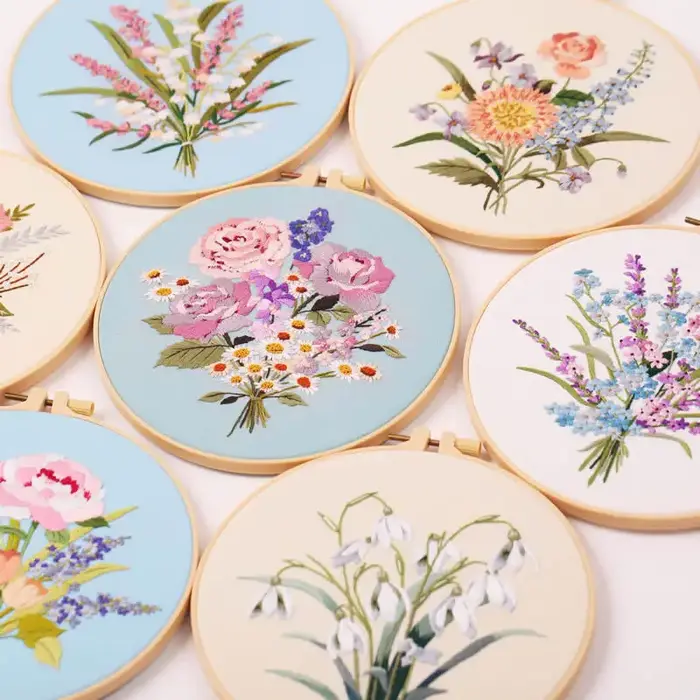 Kit de broderie florale pour débutants